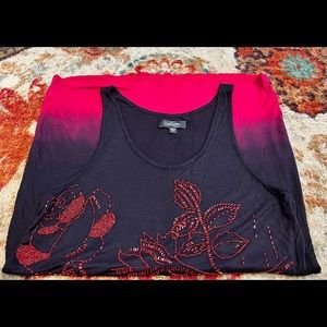Beaded, viscose, a-line dress made in India